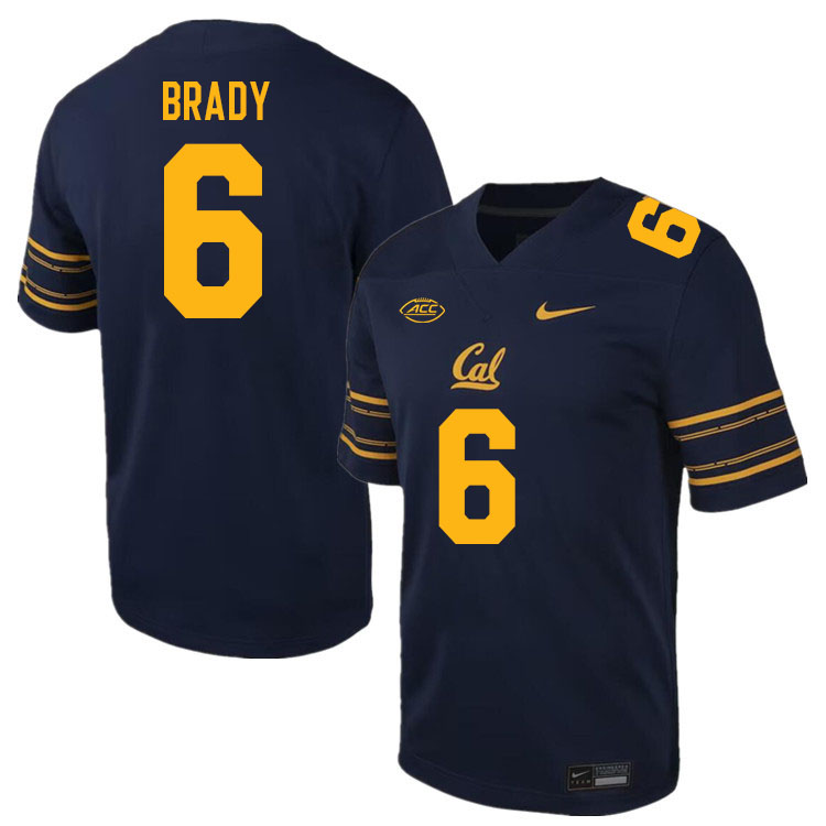 California Golden Bears #6 Jonathan Brady ACC Conference College Football Jerseys Stitched-Navy